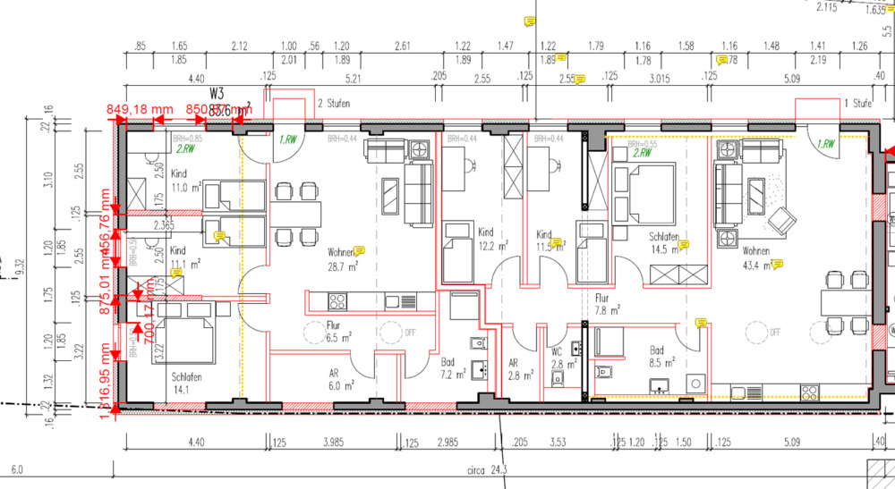 Etagenwohnung Einhausen - 4 Zimmer, 100 m&sup2;, 980&euro; | Angebot:26230961